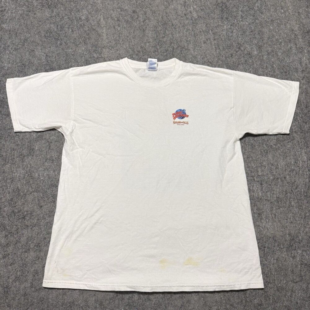 Vintage 90s Planet Hollywood Niagara Falls Canada T Shirt White XL Graphic Print